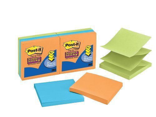 Post-it Super Sticky Electric Glow Pop-up Notes - Self-adhesive, (r3306ssan)