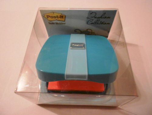 Post-it Note Holder Fashion Collection Blue Pocket Mirror w/90 Notes 3&#034; x 3&#034;