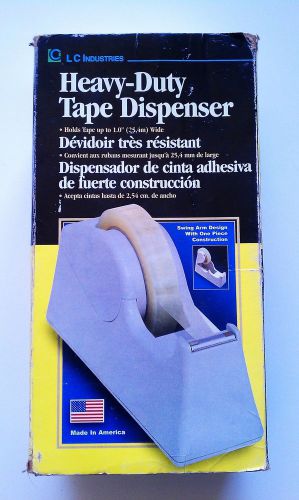Heavy-duty tape dispenser lc industries - holds up to 1.0&#034; wide great condition! for sale