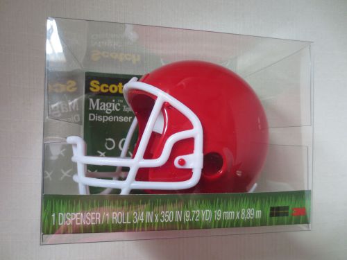 Scotch Magic Tape Dispenser Football Helmet Deco Red New