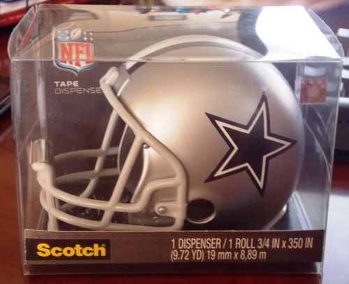 Dallas Cowboys Helmet Scotch Tape Dispenser With Tape