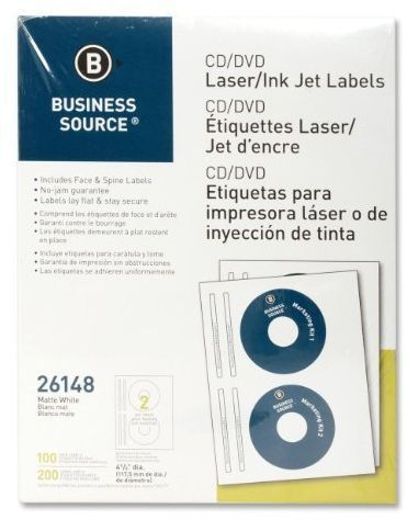 Labels For Laser Inkjet Printers Pack Of 100 Smudge-resistant Labels 26148
