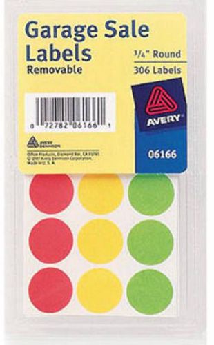 Avery 315 Count, 3/4&#034;, Round Garage Sales Labels 06725