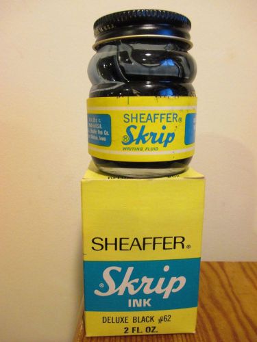 Vtg SHEAFFER SKRIP Ink DELUXE BLACK #62  w/ Well w/ Box