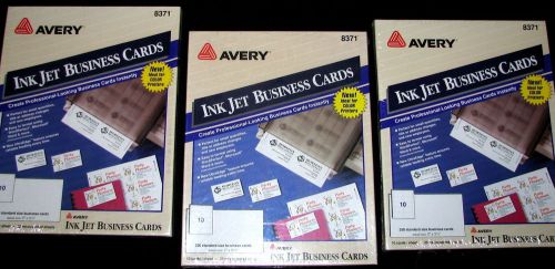 New avery 8371 professional white business cards 3 boxes (750 cards) inkjet for sale
