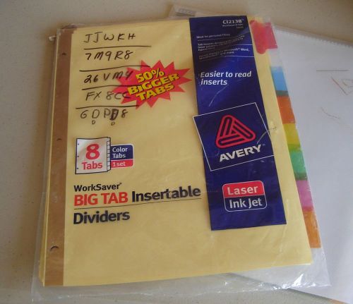Brand New Avery Dividers &amp; Divider Tabs