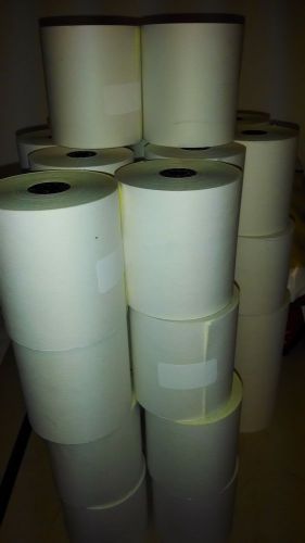 Carbonless cash register rolls, 2 ply white/canary, 3X100
