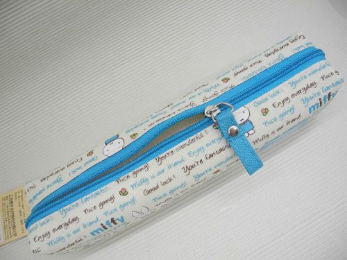 Blue Miffy is our friend pencil bag 200mmx45mmx45mm(China)