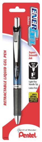 EnerGel Deluxe RTX Retractable Liquid Gel Pen 0.5mm Fine Needle Black Ink 1 Pk