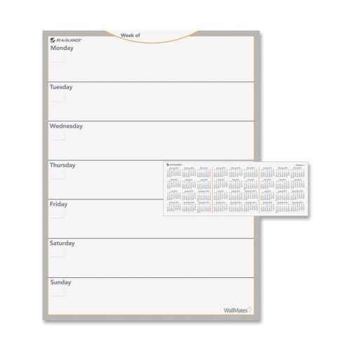 AT-A-GLANCE AW503028 Dry Erase Planning Surface Weekly 24inx18in White
