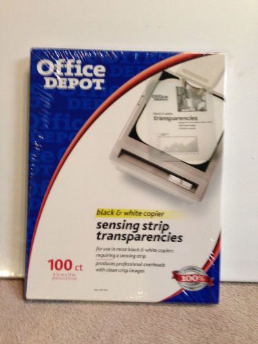 Office Depot Box 100 Sensing Strip Transparencies for B&amp;W Copiers 8 1/2 x 11 NEW