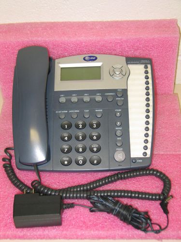 AT&amp;T 945  4-LINE BUSINESS TELEPHONE w/HANDSET + POWER ADAPTER   TESTED