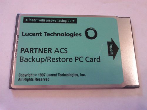 Lucent Partner ACS Backup/Restore PC Card