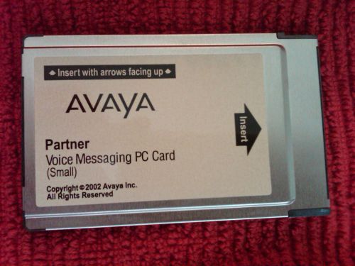 AVAYA PARTNER VOICE MESSAGING PC CARD SMALL 700226517 LUCENT 6108-547 VOICEMAIL