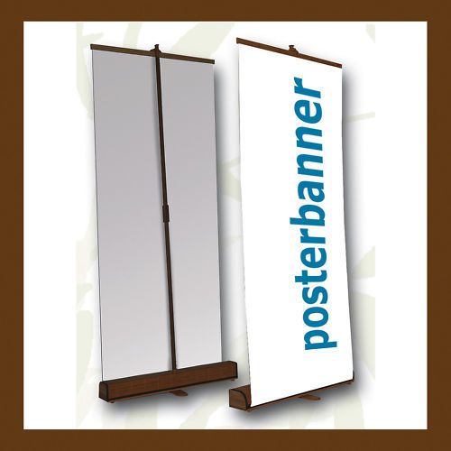 Roll up display bambus inklusive druck 85 x 200 cm for sale