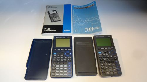 T1:  Lot of 2 TI 81 82 Calculators with Manuals
