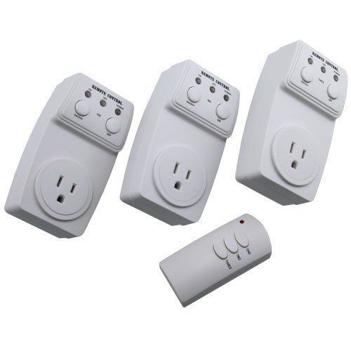 DSI Outlet Wireless Remote Wall Outlets, 3 Outlets with 1 Remote New