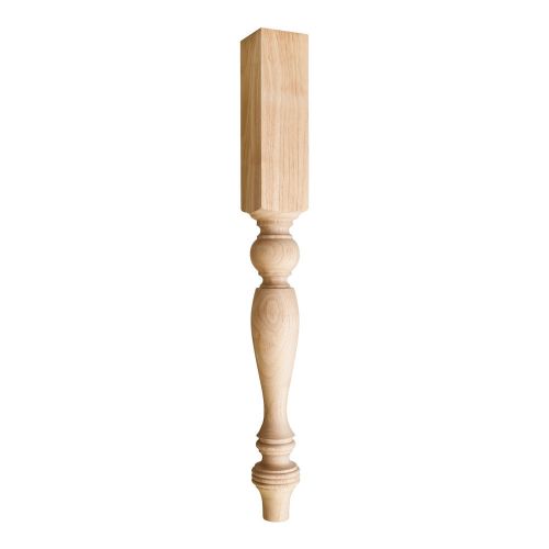 Tapered, Fluted Wood Post . 3-3/4&#034; x 3-3/4&#034; x  35-1/2&#034;. Species: Alder