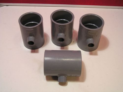 4 new spears sch-80 (f-439) cpvc 2 1/2&#034; x 2 1/2&#034; x 1/2&#034; tee reducers (801-287c) for sale
