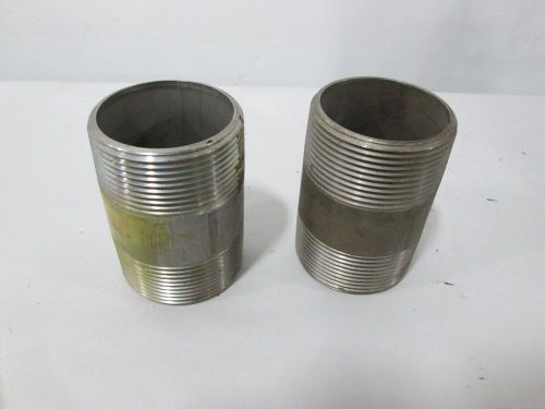 LOT 2 2-1/2IN NPT 4IN LENGTH MALE PIPE FITTING NIPPLE COUPLER D321301