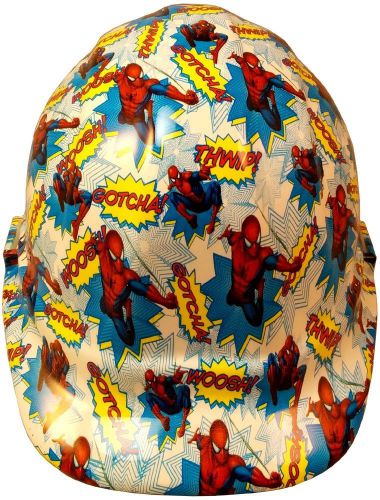 NEW!! Hydro Dipped Cap Style Hard Hat with Ratchet Suspension- Spider-Man