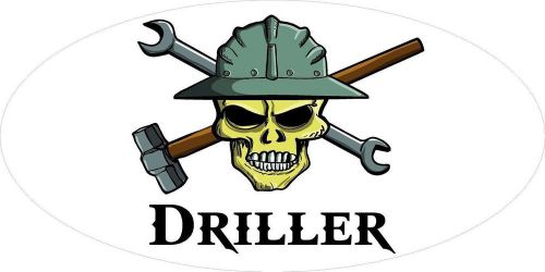 3 - Driller Skull Oilfield Roughneck Hard Hat Helmet Sticker H327