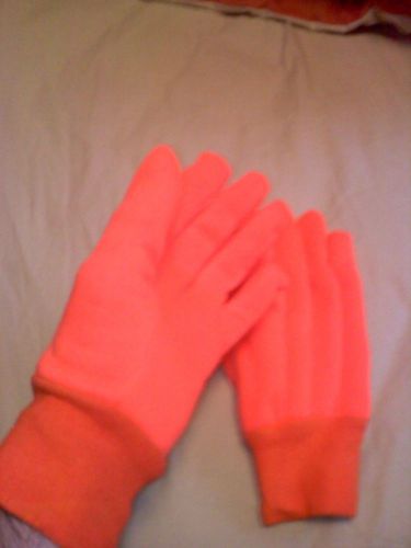 Work Gloves Hi-Viz Jersey Type 1 Pair Size L New