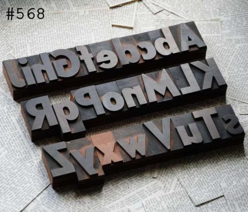 A-Z wooden alphabet mixed letterpress wood printing blocks type woodtype art