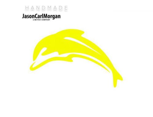 JCM® Iron On Applique Decal, Dolphin Neon Yellow