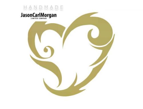 JCM® Iron On Applique Decal, Tribal Heart Gold