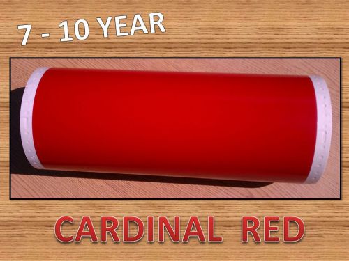 Cardinal red graphic vinyl film + adhesive back 15&#034; x 15&#039; roll 7 - 10 year life for sale
