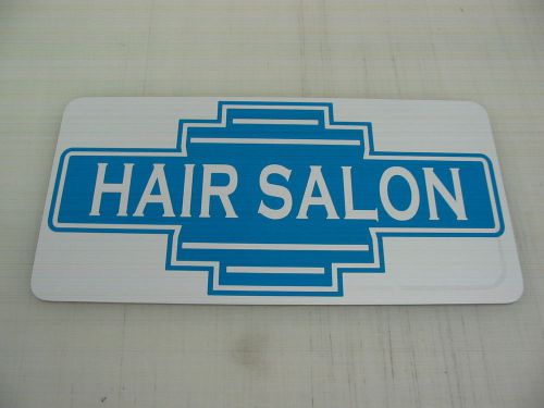 Blue HAIR SALON Metal Sign 40&#039;s 50s Retro Vintage Style Art Deco Beauty Parlor