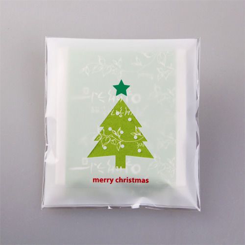 50pcs Self Adhesive Opp Plastic Bag Christmas Pack Party Gift Cookies Bags Gift