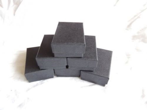 50 NEW 2.5x 1.5 Black Matte Cotton filled Jewelry Presentation Gift Boxes,