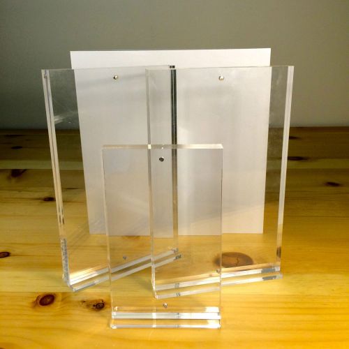 3-PACK Acrylic Tabletop Sign Holders