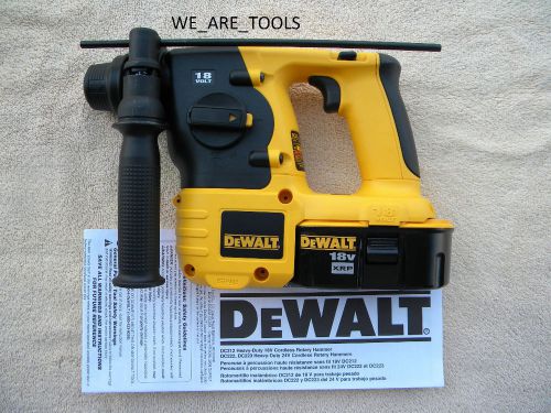 Dewalt dc212 18v cordless sds rotary hammer drill, dc9096 battery 18 volt xrp for sale