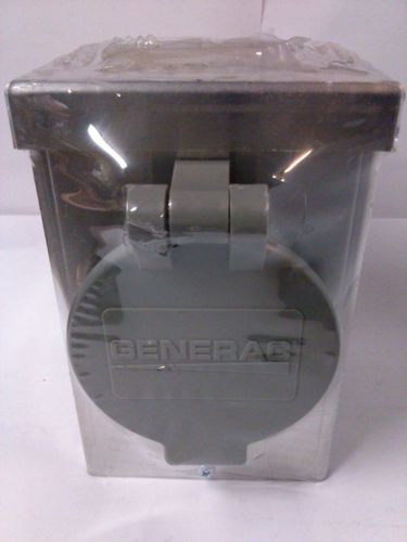 Generac 6345 - 20-Amp (4-Prong) Aluminum Power Inlet Box w/ Front Flip Lid