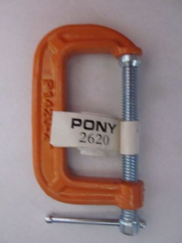 Pony Adjustable C Clamp #2620 2&#034; Opening, 1&#034; Depth  NEW