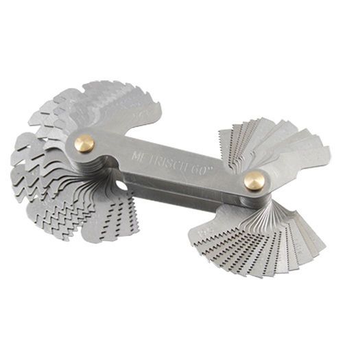 New metric whitworth stainless steel screw pitch gauge measuring tool for sale