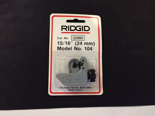 Ridgid No.104 Midget Tubing Cutter, 3/16&#034; To 15/16&#034; New, USA Made