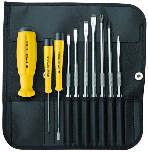 PB Swiss Tools PB 8215.ESD Screwdriver Set Slotted/Phillips in Roll-Up Case