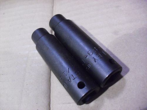 TWO !! Stanley 1/2&#034; Drive 7/16&#034;  Deep  Impact Sockets # 89-191   MADE IN USA