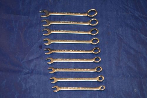 Craftsman 9 Piece Open End/Closed End Wrenches Nice