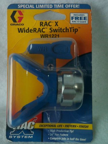 Graco WR1221 WideRAC switchtip RAC X Wide 24&#034; fan Airless Spray Tip Free Guard