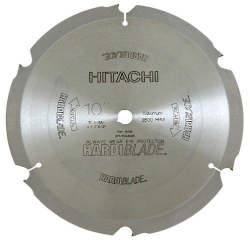 NEW Hitachi 18108 10-Inch 6 Tooth Fiber Cement Hardi Blade