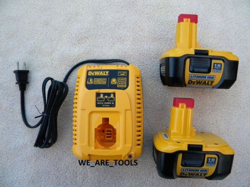 Dewalt 18v dc9310 charger,2 dc9180 lit-ion batteries xrp 18 volt for drills,saws for sale