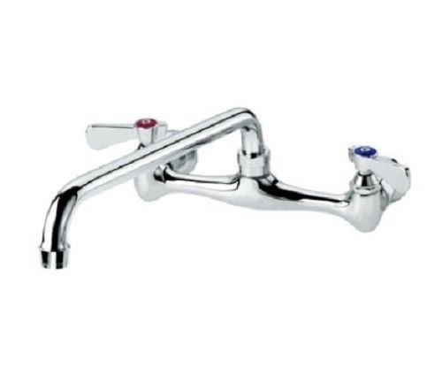 Commercial kitchen heavy duty 12&#034; swing spout 8&#034; center splashmount faucet nsf for sale