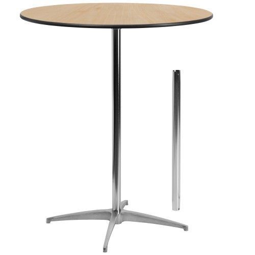 Flash Furniture XA-36-COTA-GG 36&#039;&#039; Round Wood Cocktail Table with 30&#039;&#039; and 42&#039;&#039;