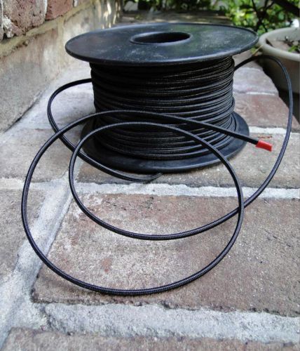 250&#039; rayon antique black cloth electrical wire lighting, old cord, lamp parts for sale