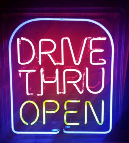 Drive-Thru Neon Open Sign HOT BUY! Taco Bell